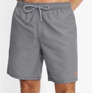 Ted Baker Pinch Geo Print Navy Swim Trunks Size 5 XL 36 Shorts Summer Vacation